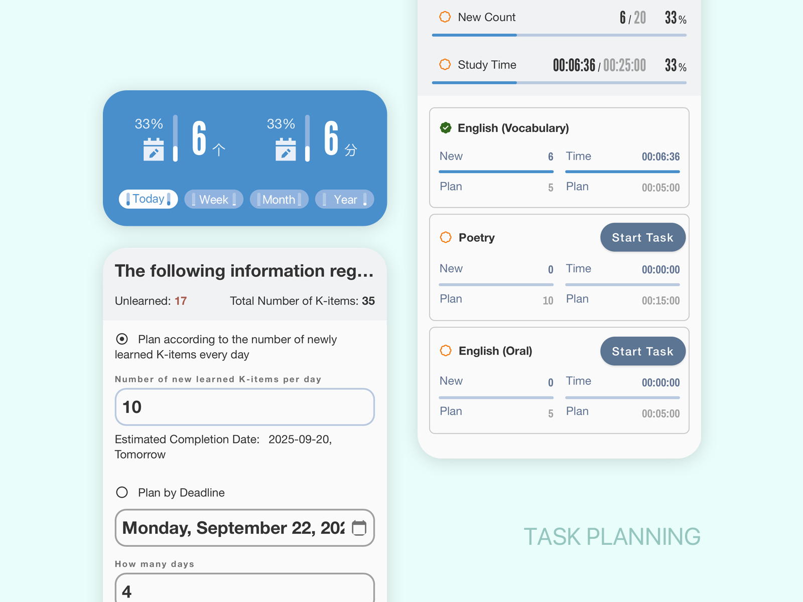 Task planning and habit building